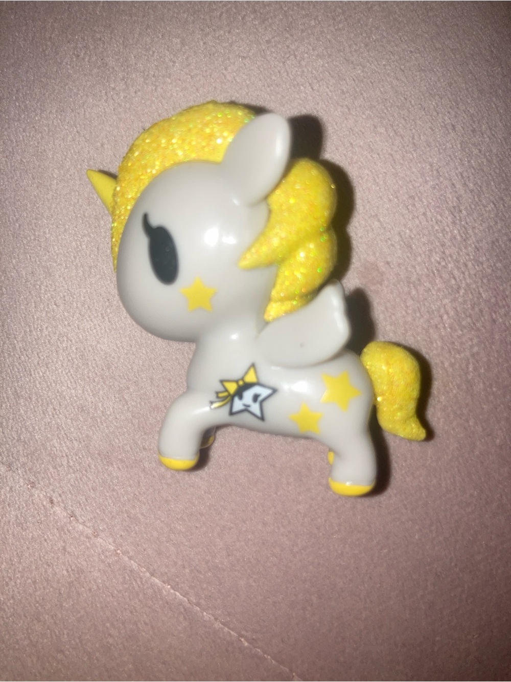 TokiDoki Neon Star Squad Celeste Yellow-Haired Unicorn Figurine